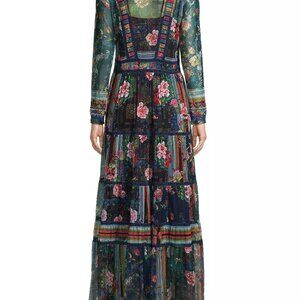 Never worn Johnny Was DAYANA MESH Maxi Dress Size Small